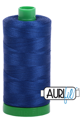 Aurifil Mako 40wt 2-ply Cotton 1000 m 1094 yd. spool - 2780 Dark Delft Blue